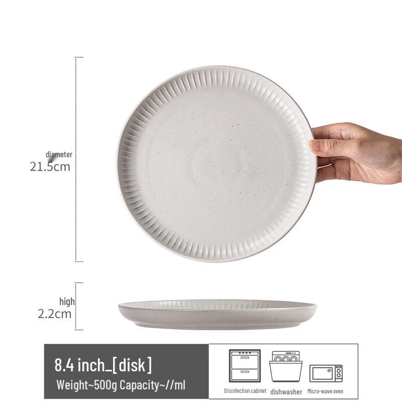 

Ru Han Ceramic Striped Dinner Plate