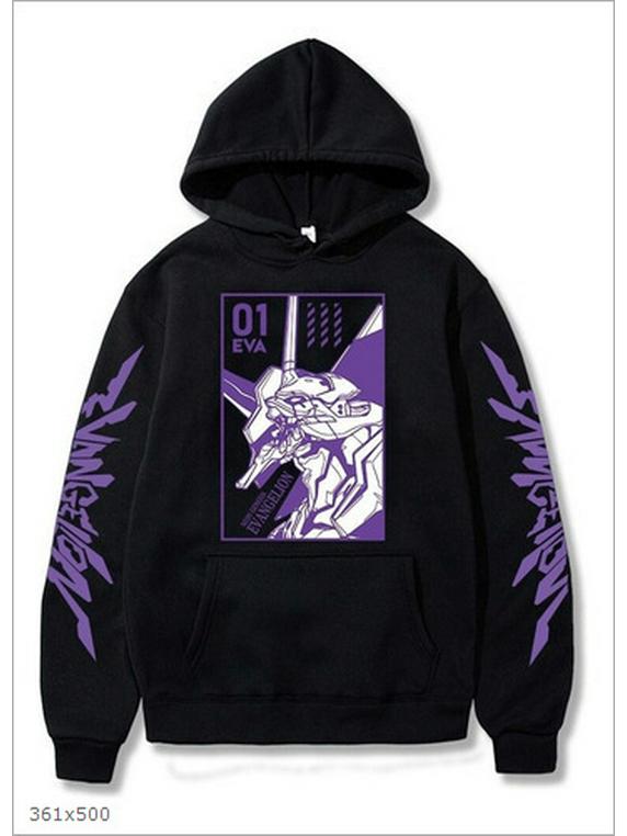 Unisex Long Sleeve Print Hoodie - Autumn/Winter Collection 2XL