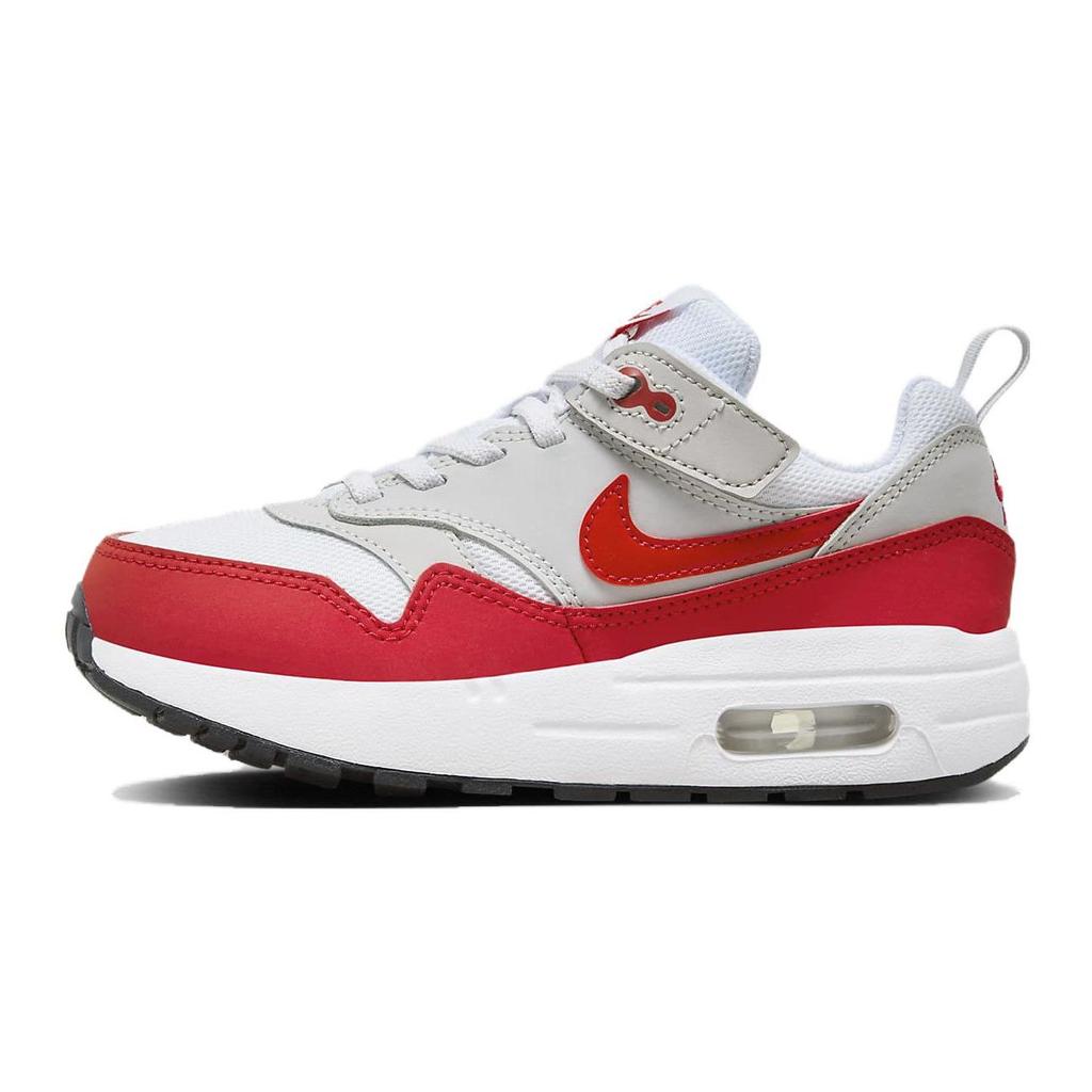 Nike Air Max 1 EasyOn PS Red 2023 Kids Sneakers Neutral-Grey White Black DZ3308-003