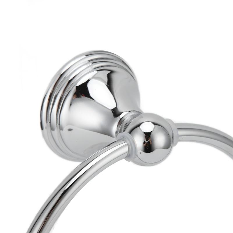 Kroužek na ručník Nerezový držák na ručník na ruce Nástěnný věšák na ručníky Koupelnový hardwarový stojan(893 Chromování )