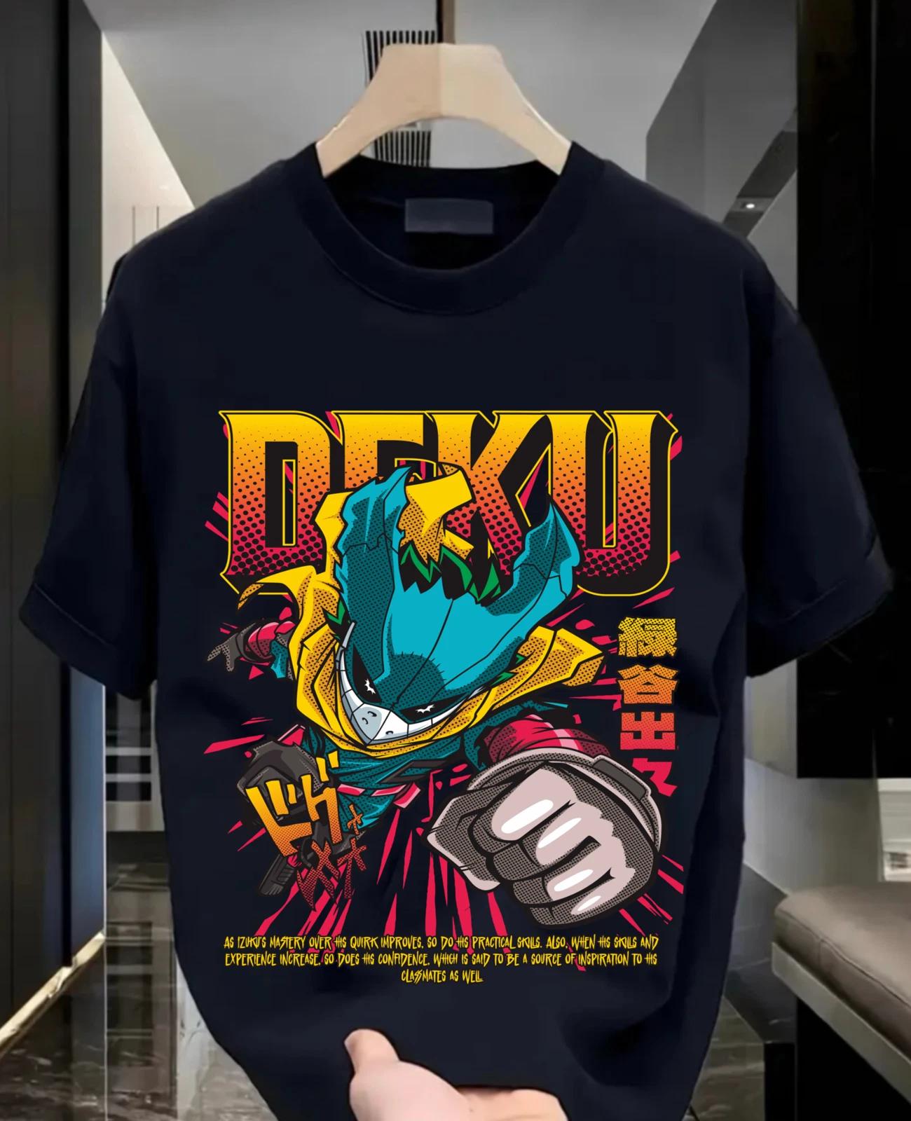 Футболка Бакуго Изуку Мидория Деку Моя геройская академия Мидория Изуку Черная футболка 3XL