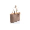 Woman Big Artificial Leather Tote Shoulder Bag