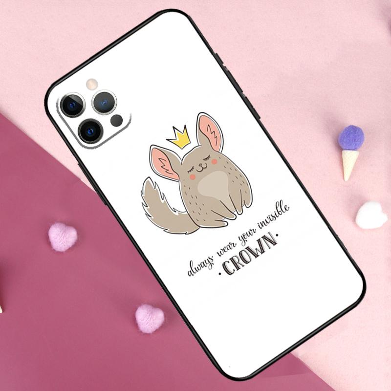 Cartoon Chinchilla Phone Case For iPhone 17 Pro Max 11 14 15 16 Pro Max Plus 13 12 Mini 16e 17 Air Back Cover