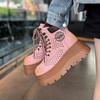 [Armano] Fashion retro outdoor hollow breathable Martin boots women's 2025 new short boots small boots