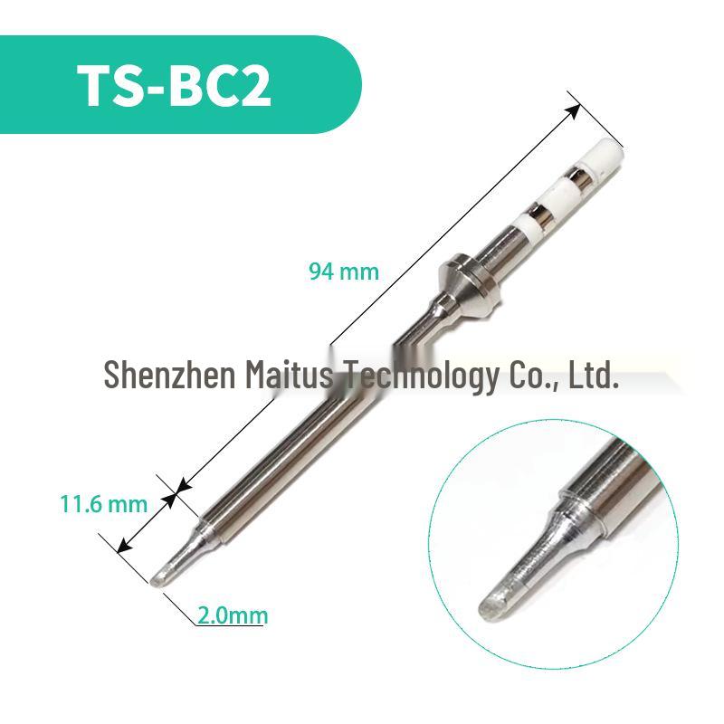 TS100 Eco-Friendly Lead-Free Soldering Iron Tips - Universal Pointed, Knife, and Bevel Shapes