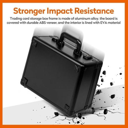 Caseland PSA BGS Certified Trading Card Attache Case/Storage Box, Aluminum, Dustproof and Moisture-Resistant, Easy to Carry (2 Slots)