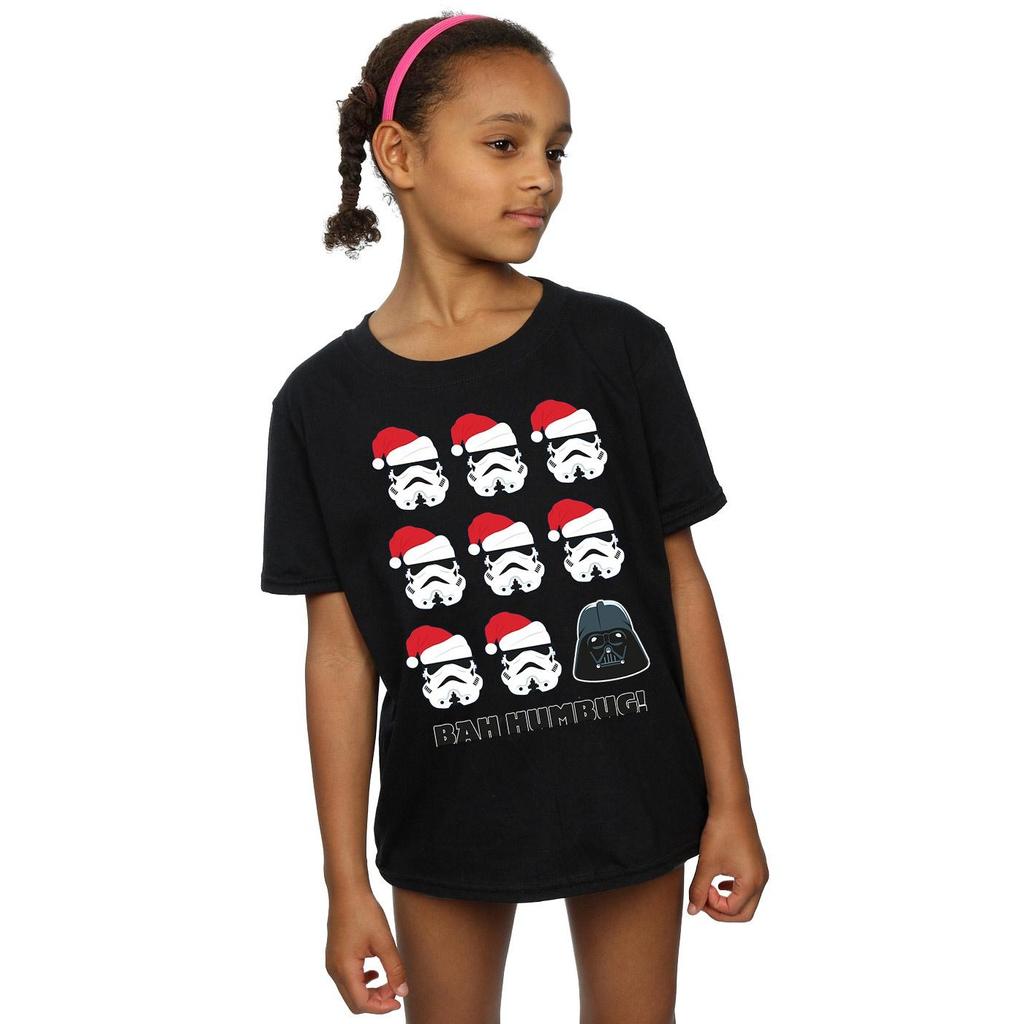 STAR WARS Weihnachts-Humbug-Baumwoll-T-Shirt für Mädchen