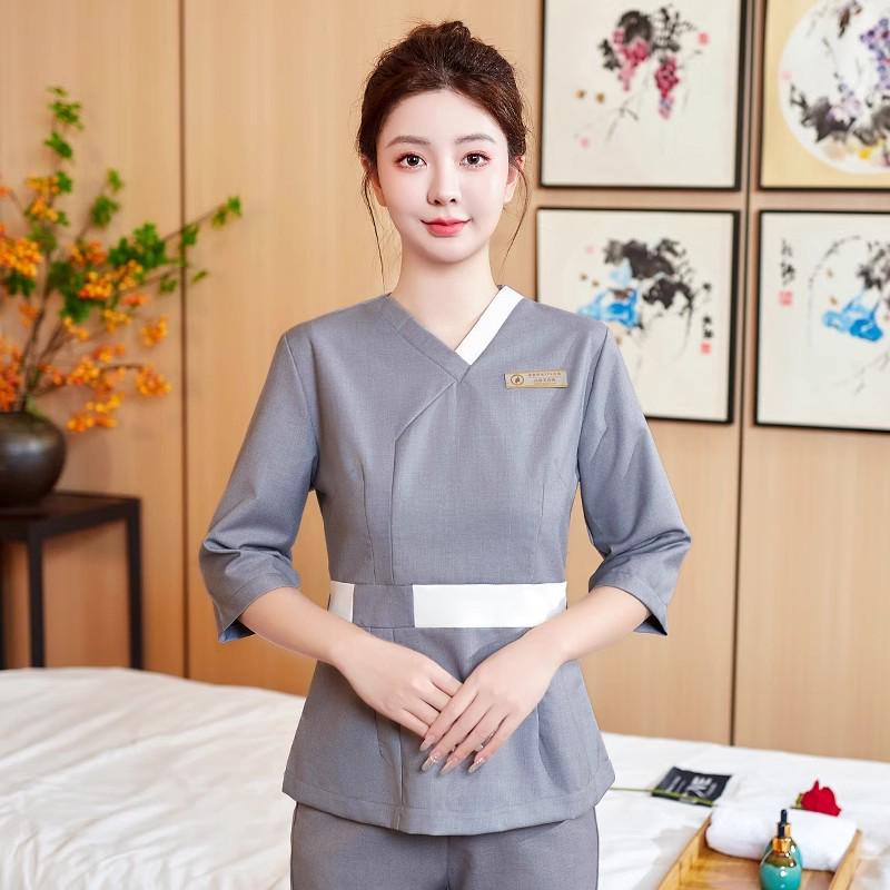 Women's High-End Beauty Spa Technician Pants Set for Head Therapists and Postpartum Recovery.