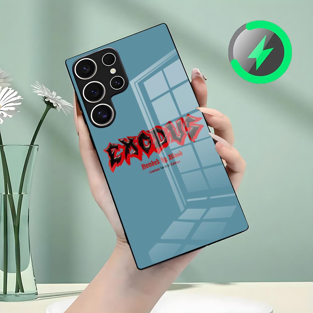 Rock Band-E-Exoduss Phone Case For Samsung S26 S25 S24 S23 S22 S21 S20 Edge Ultra Plus FE For Magsafe Glass Case