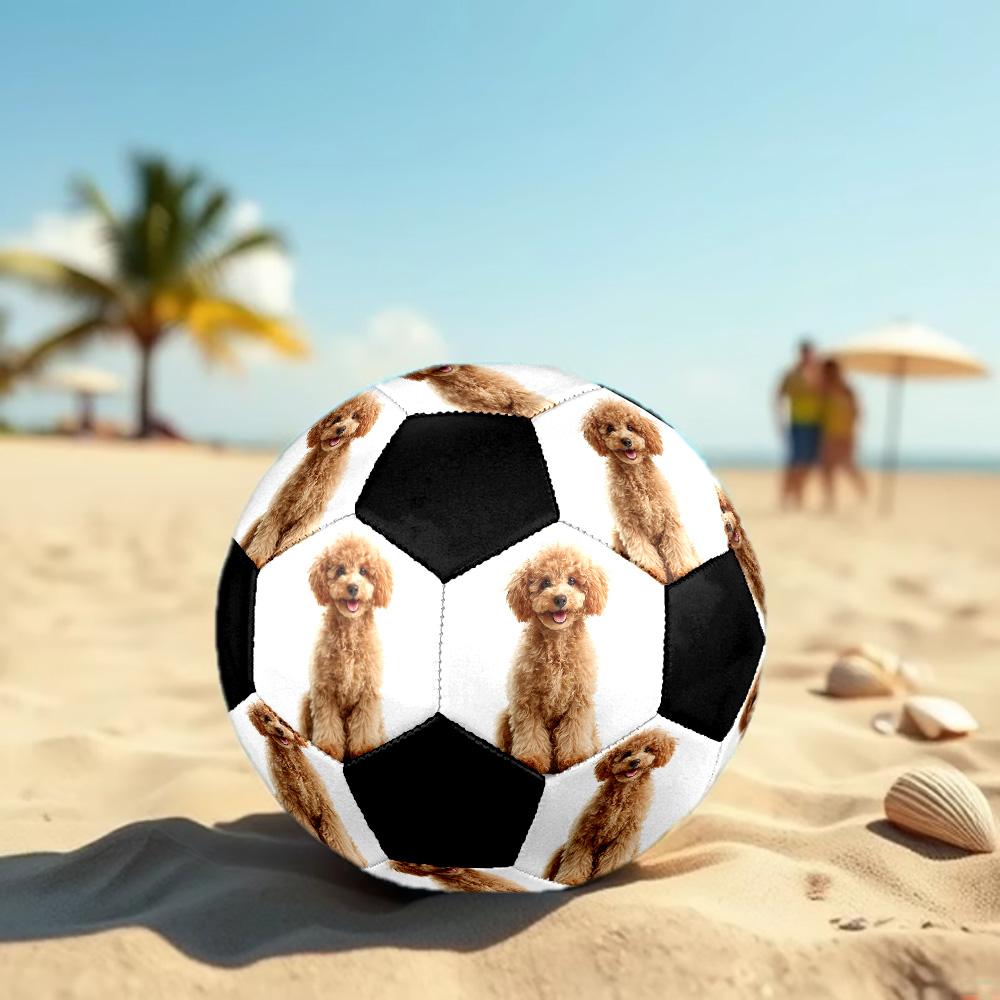 Cute Puppy Indoor Size 5 Soccer Ball Colorful Machine Stitched PVC Competition Ready Durable High-Bounce