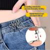 2/4Pcs Flower Chinese Knot Style Jean Waist Adjuster Buttons No Sew Detachable Metal Waist Tightener