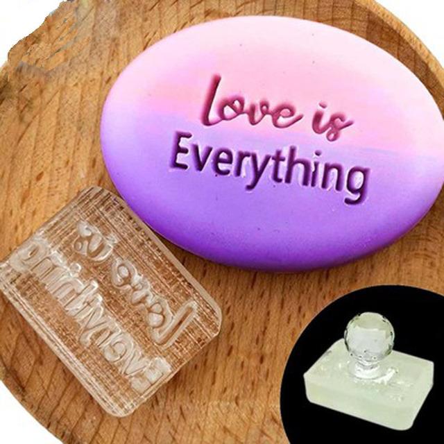 Przezroczysta forma uszczelniająca do samodzielnego wytwarzania mydła, niestandardowe logo, personalizowana miłość, litery angielskie, zestawy narzędzi, narzędzia