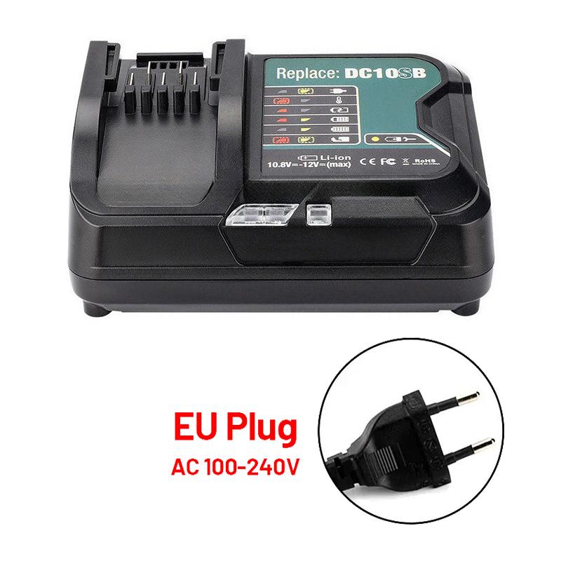 DC10SB Fast Lithium Battery Charger for Makita DC10WD / DC10WC / BL1015 / BL1016 / BL1021B / BL1041B 10.8V 12V LED Charger
