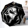 1pc Scream Mask Automatic Open/Close Umbrella Folding Umbrella, Portable Compact Travel Umbrella, Birthday/Christmas Gift for Men & Women L1110y49