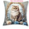 1/4pz Copricuscini Decorativi Vintage Vittoriani con Animali Volpe Gufo Gatto Coniglio Floreali per Divano Casa Camera da Letto
