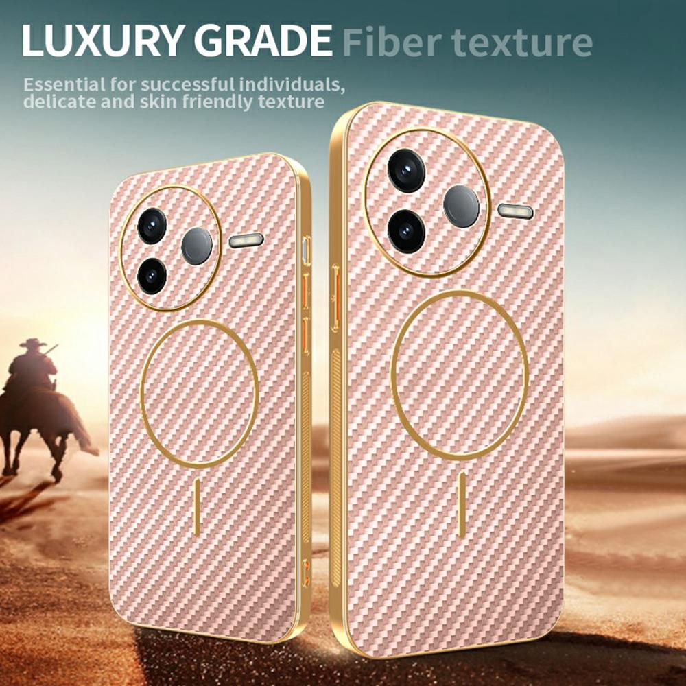 For Xiaomi Redmi K80 5G/Poco F7 Pro 5G Phone Case Carbon Fiber Textured Electroplated TPU Back Cover
