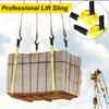 2pcs 10feet Lift Sling Straps, Lifting Straps Nylon Recovery Strap Sling Winch Strap