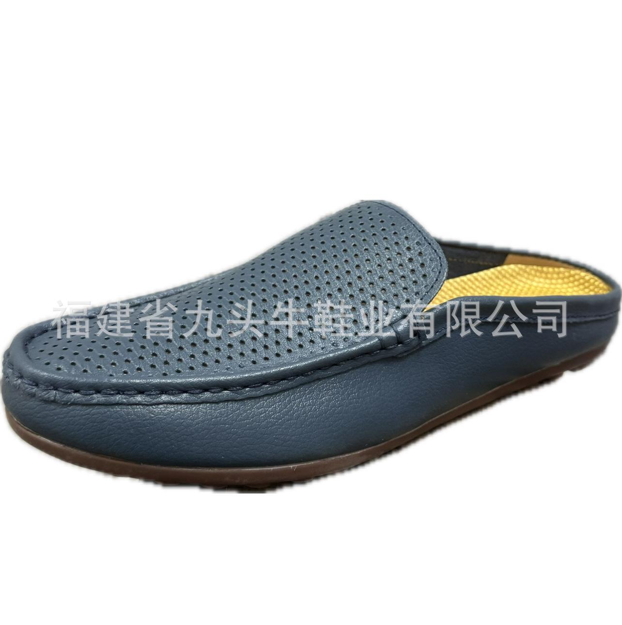 

Мужские сандалии носят полутапочки мужские кожаные летние дышащие модные трендовые туфли сумка голова повседневная обувь дышащая мужская обувь 46