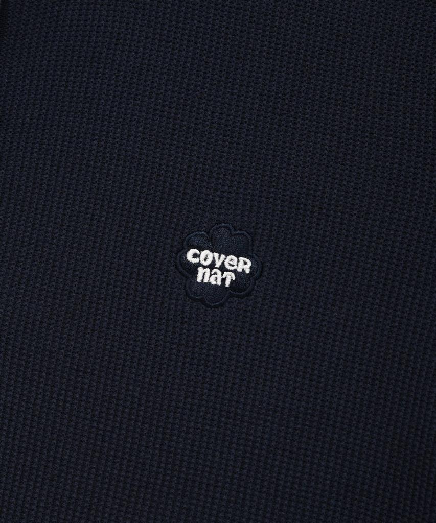 COVERNAT WOMAN Basic Waffle Collar Knit Navy