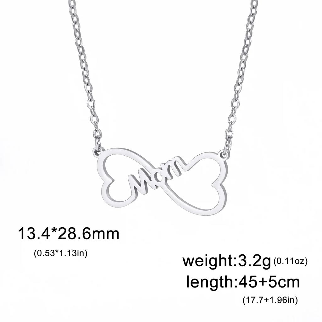 Collana con ciondolo a forma di lettera "Mama" per donna, in acciaio inossidabile, girocollo, alla moda, regalo per la festa della mamma.
