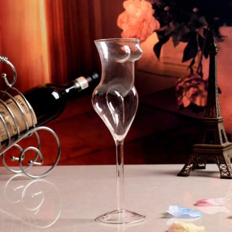 Creative Naked Female Body Champagne Wine Glass Goblet Beauty Body Cocktail Glass for Bar and Club Funny Wine Glass