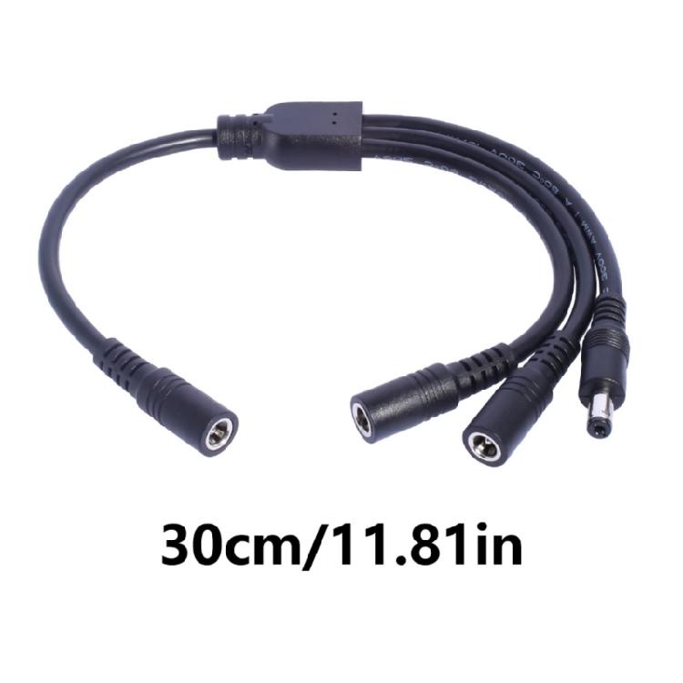 30cm Female To Male DC5521 Extension Cable 1 To 3 Splitter for Tapo Cameras and LED Lighting Solution