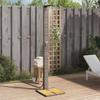 VidaXL Outdoor Shower, Garden Furniture with Rotating Handle, Pool Shower Patio Backyard, Gray Woven Resin 368207