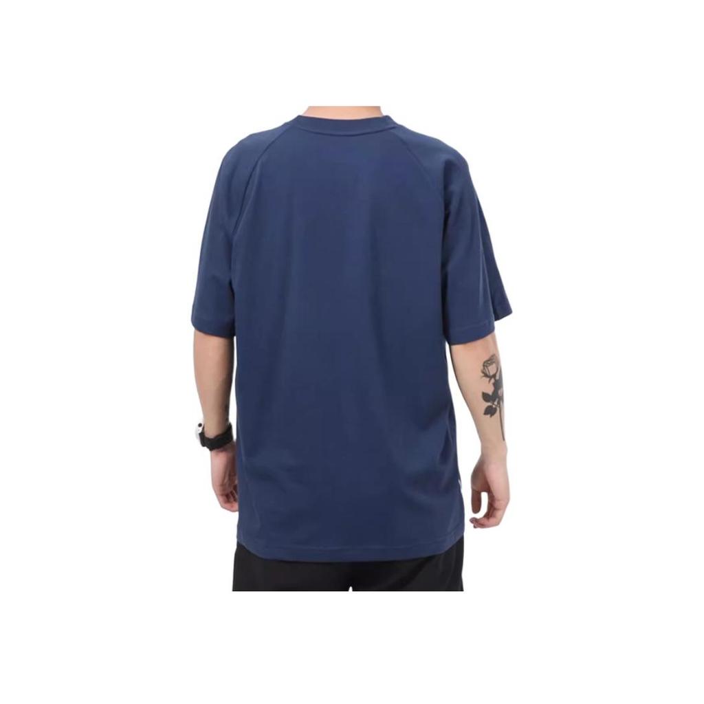 Adidas Big Logo Print Round Neck Short Sleeve T-Shirt Men Tops Navy GU4292