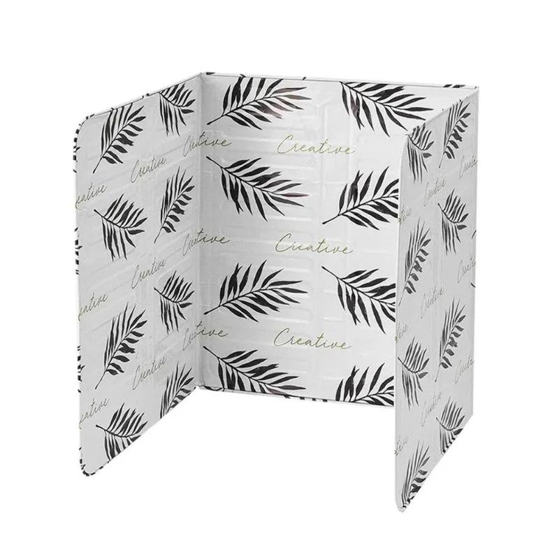 1PC Aluminum Foil Oil Block Barrier Stove Cook Cactus Printed Anti-Splashing Oil Baffle Heat Insulation