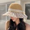 Spring and summer breathable outdoor anti-ultraviolet sun protection lace flower face small sun hat woman