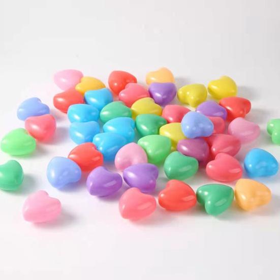 100Pcs Ball Pit Balls Thickened Tasteless Odor-free Smooth Surface Stimulate Imagination Exercise Creativity PE Loving Shape Pit Balls Kindergarten