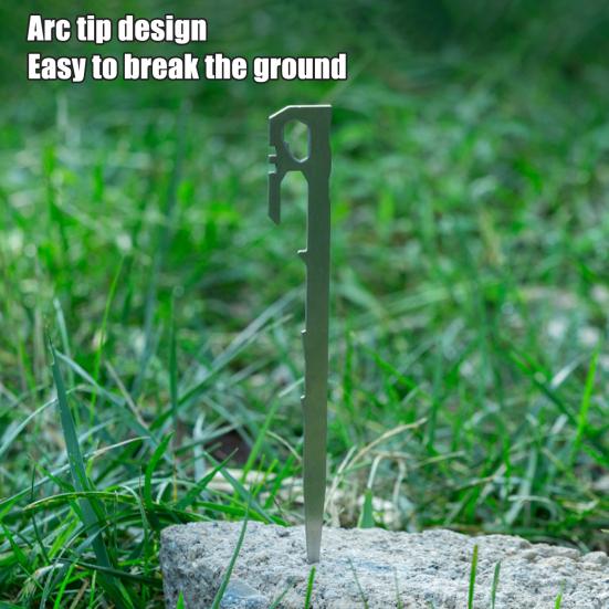 6Pcs 20/35CM Camping Tent Stake Heavy Duty Stainless Steel Multi-functional Outdoor Garden