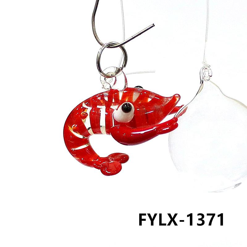 Floating Glass Marine Animal Aquarium Decor Mini Lobster Figurine Pendant Cute Shrimp Ornament for Fish Tank Decoration Supplies