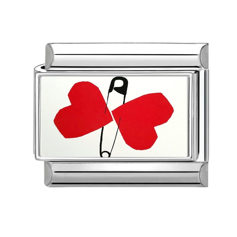 New Creative Tai Chi Cat Eyes Heart Flowers Italian Charm Links Fit 9mm Stainless Steel Bracelet Women Men DIY Making Gifts