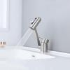 Nickel 304 Stainless Steel Bathroom Basin Faucet Deck Mounted Hot And Cold Mixer Water Bathroom Tap Washbasin Crane For Bathroom