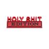 1Pc 3D Metal Holy Shit Edition Logo Car Front Grille Badge Side Fender Rear Trunk Emblem Sticker Decal