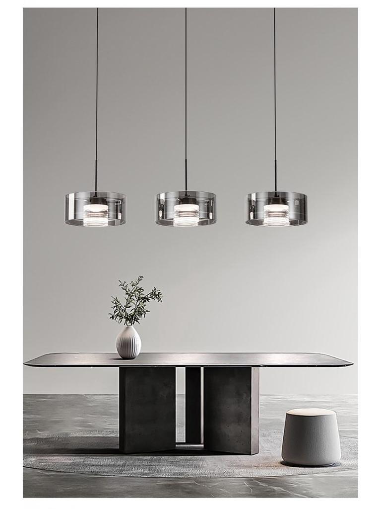 2025 Modern Minimalist Glass Pendant Light with Adjustable Height for Dining Table or Bar