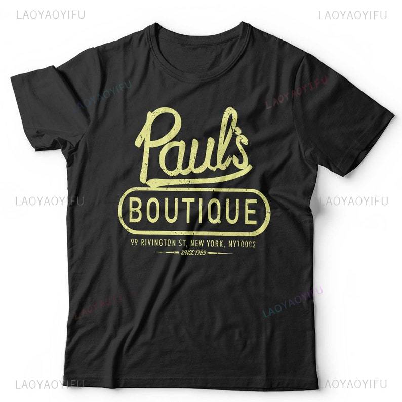 T-shirt Unisex Pauls Boutique Beastie Boys Hip Hop Rap Anni '80 Vintage Retro Manica Corta Vestibilità Classica Cotone Traspirante Camisetas