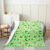 Avocado-Kuscheldecke, Weiche leichte Flanelldecken für Bett, Couch, Sofa, Ganzjahres-Warme Gemütliche Flauschige Plüsch-Mikrofaserdecke