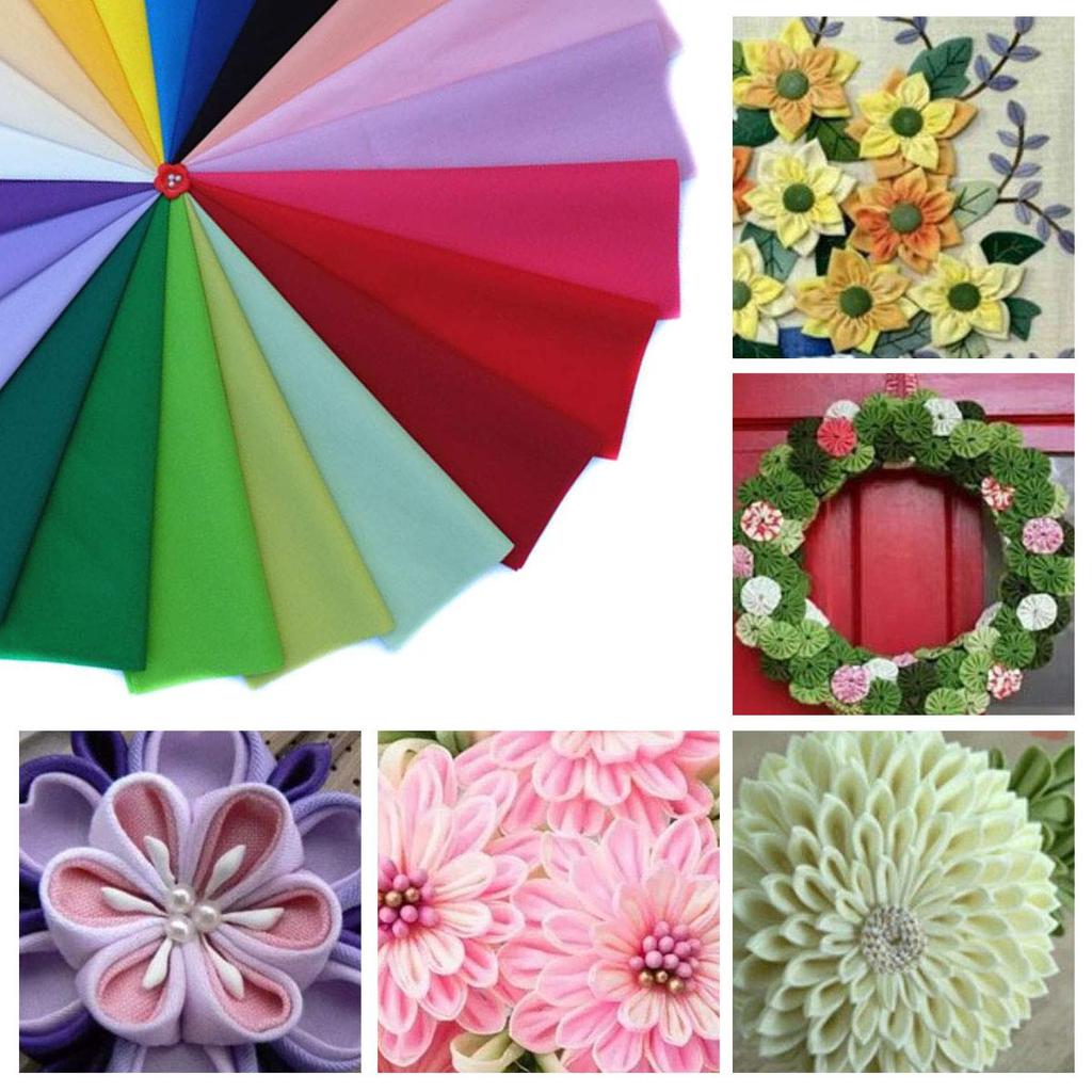 Iikuru Stříhaná Jednobarevná Stylová Řemeslná Bavlna Patchwork Látka Ručně Vyráběná z Látky, Látky, Látky, Odpadků, Sada, (Sada 22)