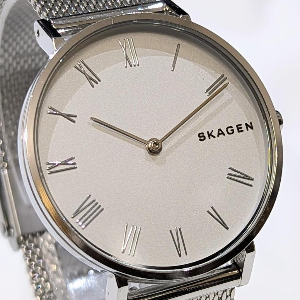 Used SKAGEN HALD Battery Replaced Ladies Good Condition Silver