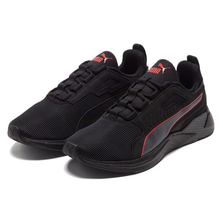 Puma Disperse Xt Synthetic Leather Fabric Mesh Comfortable Soft Low Top Lifestyle Casual Shoes Men Sneaker Black Gray Red 193728-12