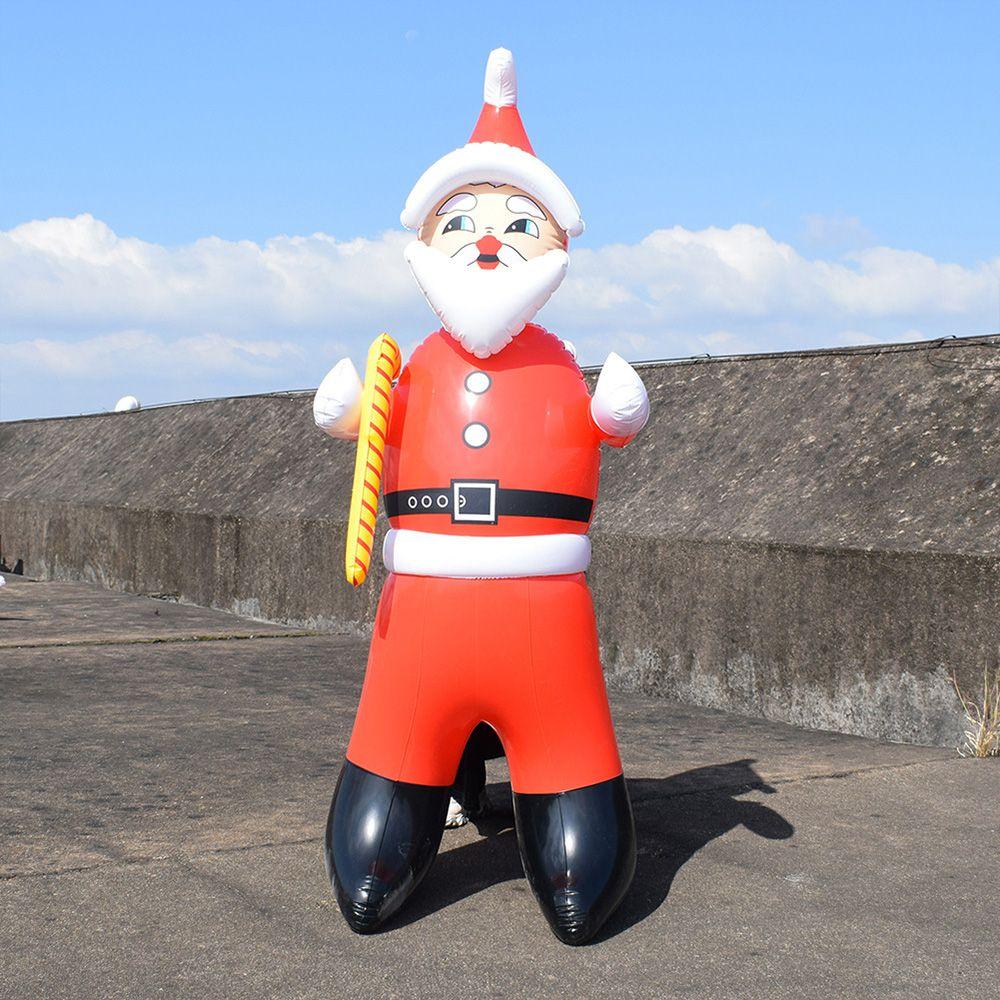 Gifts Garden Party Decor Happy New Year Santa Claus Doll Christmas Inflatable Toy Xmas Ornament