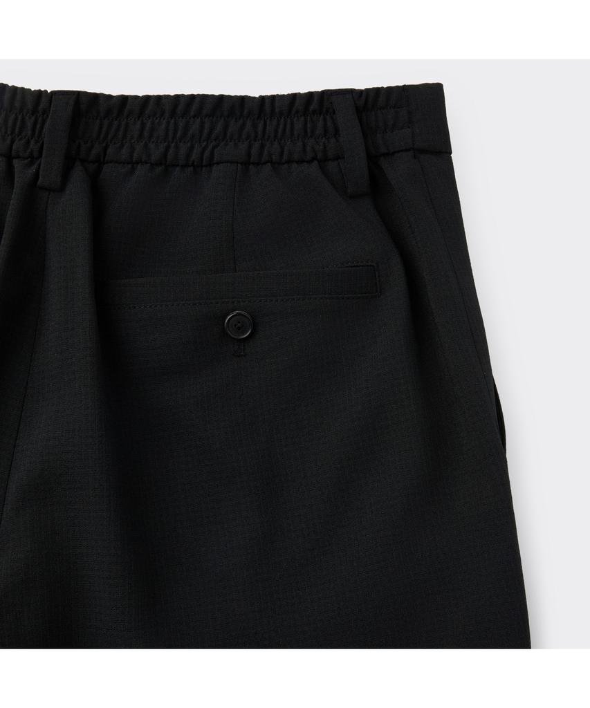Keoseuuteommellou Black Loose Fit Textured Pants Cwpam26321Bkx