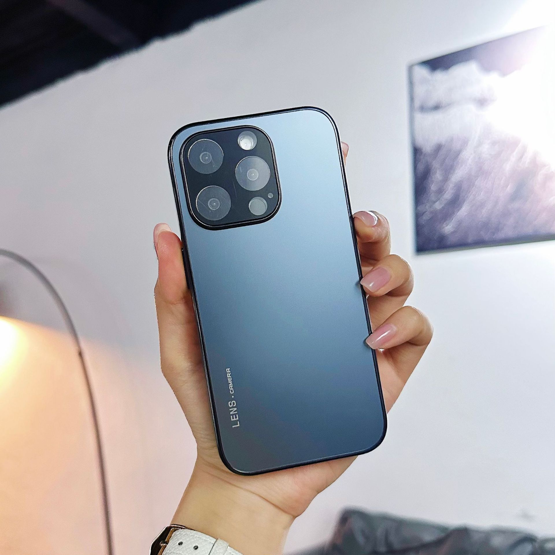 

Electroplated Matte Finish Suitable for Apple 16promax Phone Case IPhone15 Lens Film 14PC Full Package 13 Protective Case iPhone12promax