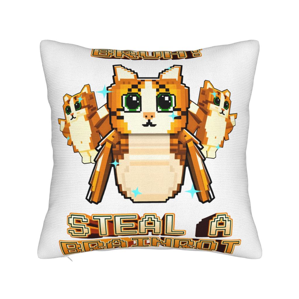 Surprised Meowl cat Owl Square Pillow Case Cushion Cover Fashion Zipper Decor Throw Pillow Case Cover for Living Room 40*40cm