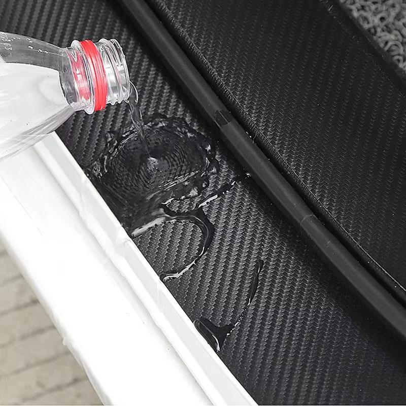 Neuer Universeller Imitations-Kohlefaser-Leder-Autotürschwellerschutzstreifen Robust und Langlebig Dekorative Autoaufkleber Zubehör