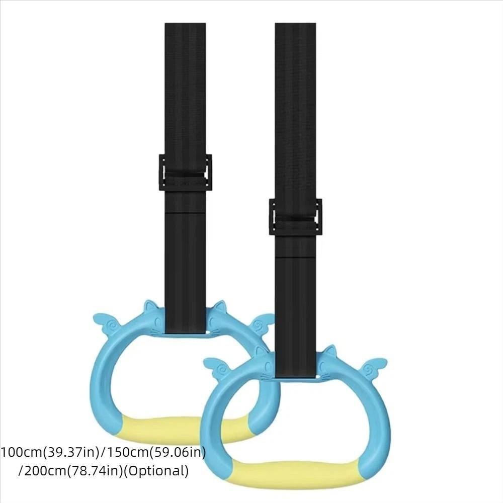 Adjustable Straps Children Gymnastic Rings Arm Strength Strength Training Ring  Home Exercise