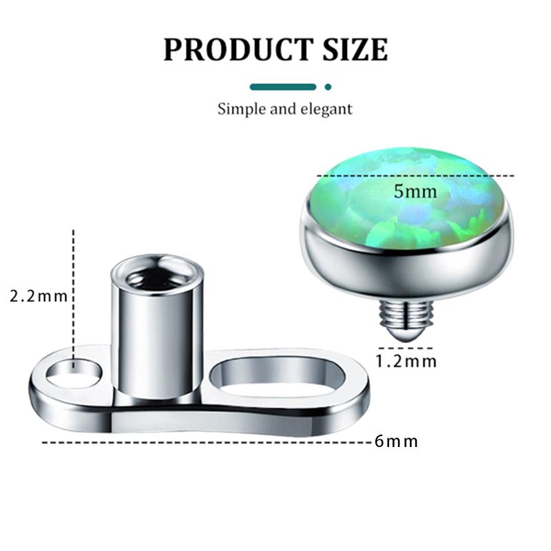 G23 Titanium Piercing Nariz Opal Gem Septum Nose Ring Conch Tragus Helix Earring DIY Sexy Body Jewelry 1PC