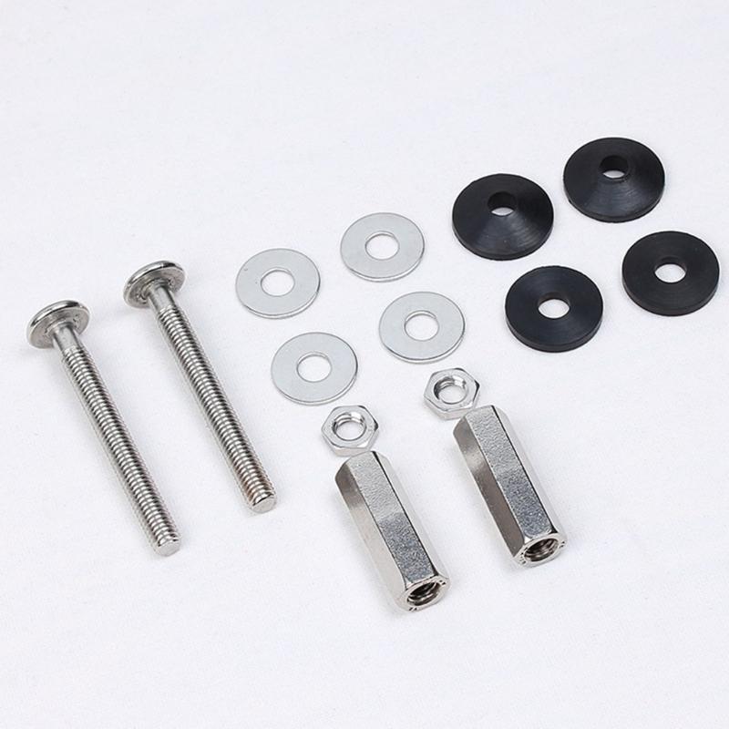 General Use Toilet tanks Repair set with Extended Steel Nuts & Rubber Washers Toilet tanks Mounting for Secure Sealing